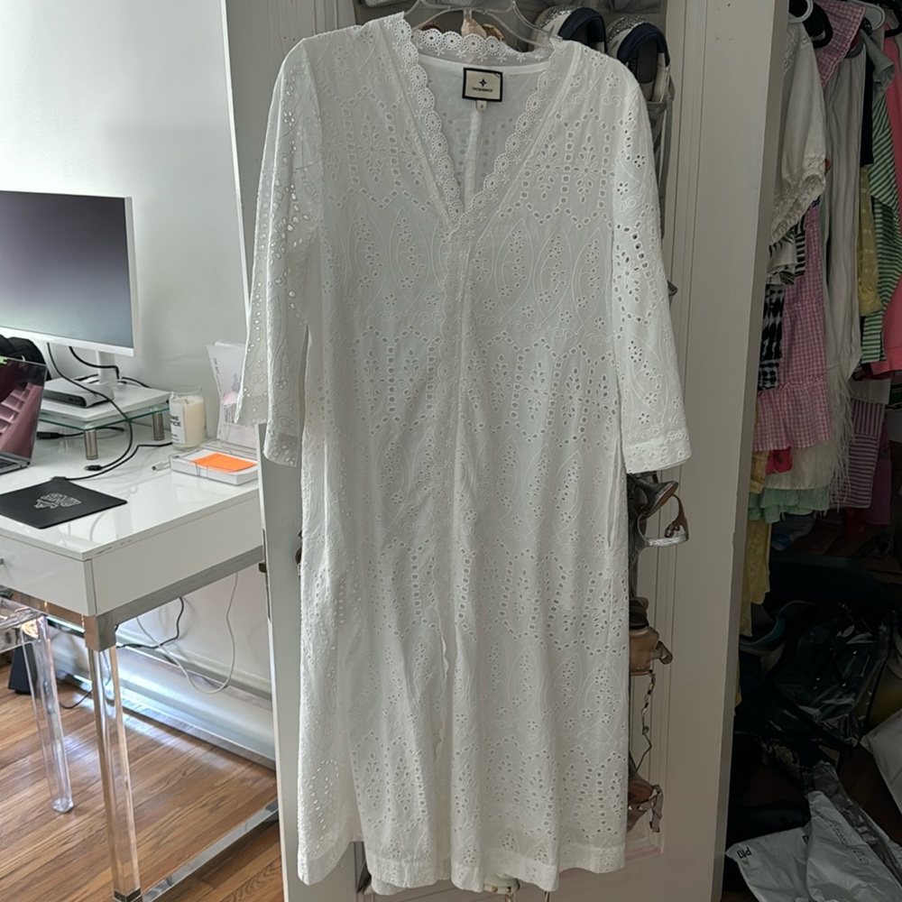 Tuckernuck eyelet shift dress - small